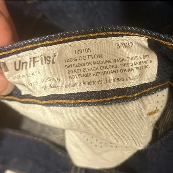 Men’s Unifirst work jeans 100 % cotton New 34x32 4 pairs - Picture 3 of 4